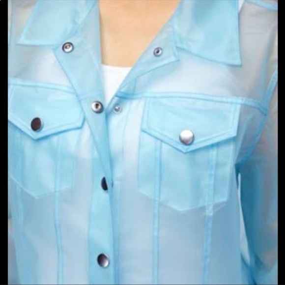 J brand clear blue Vega cloud jacket size Medium NWT - Picture 3 of 13